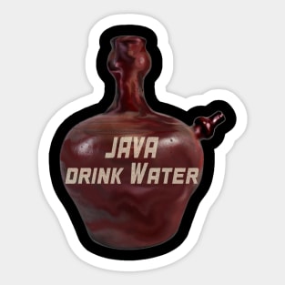 java drink water Sticker